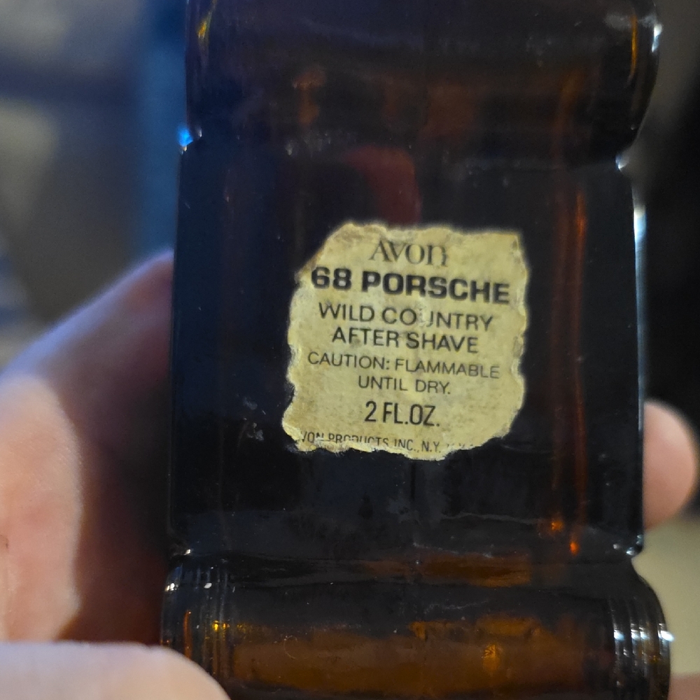 Avon 68 Porsche After Shave Bottle - Brown